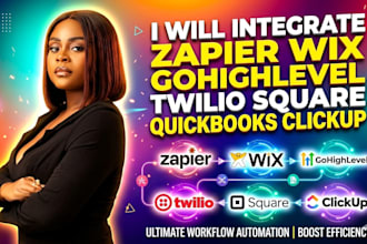 integrate zapier wix gohighlevel twilio square quickbooks clickup
