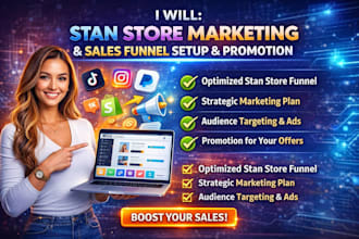 stan store marketing, stan store setup sales funnel stan store promotion