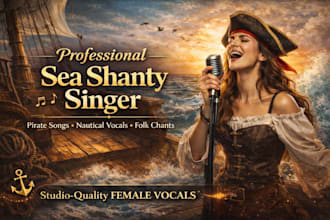 be sea shanty singer, nautical vocal, pirate song, folk chant, ocean music