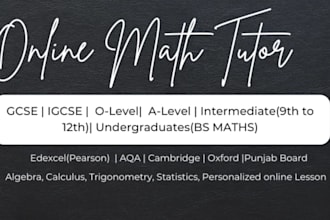 teach math to o level a level and undergraduates online