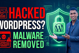 recover hacked wordpress website,remove malware   and security