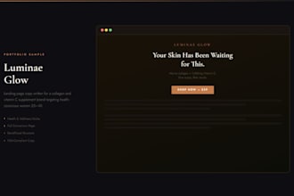 write high converting landing page copy for ecommerce brands