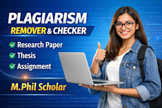 minimize plagiarism and do professional proofreading
