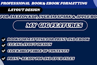 do book formatting for print book and ebook