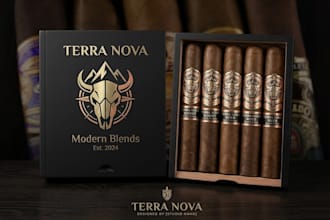 do modern cigar label, cigar logo, cigar band and cigar box design