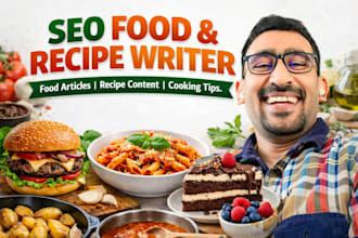 write SEO food and recipe blog posts for your website