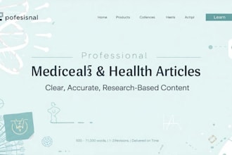 write professional medical and health articles