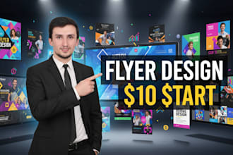 design professional business flyers and promotional flyer