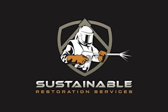 make industrial super logo for a dry ice blasting company