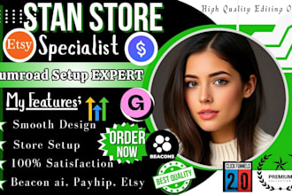 setup gumroad stan store marketing whop, beacons ai, teachable, stan store setup