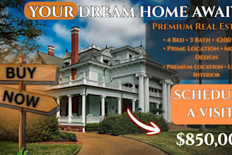 design professional real estate ads and social media ads