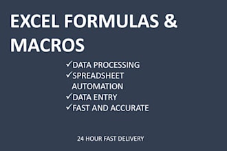 create excel formulas, macros, and spreadsheet automation