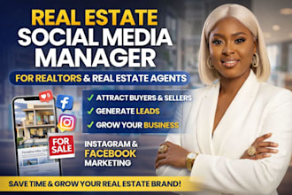 manage social media real estate agent and realtors instagram facebook marketing