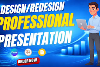 create modern canva or powerpoint presentation