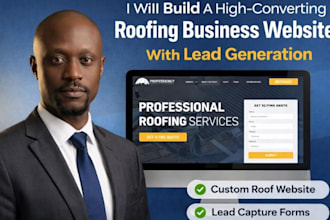 design a roofing business website with lead generation
