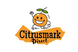 design fresh oranges animals logo with bugs delivery service