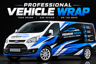design car, van, and vehicle wraps with clean and attractive design