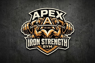 design a powerful and unique weightlifting logo for your brand