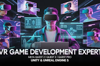 develop VR games ar apps for oculus meta quest 2, 3, pro using unity 3d