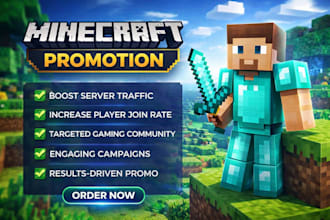 promote your discord server, fivem server, minecraft, server growth