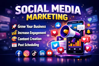 do social media marketing and manage your business social media growth