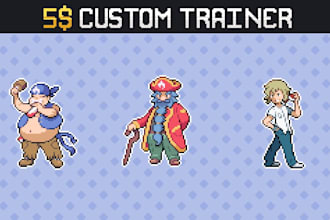 create pokémon trainer sprites pixel art