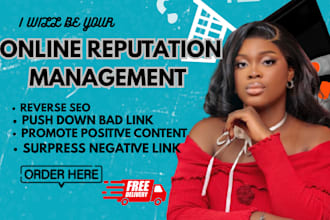 do online reputation management, SEO push down negative