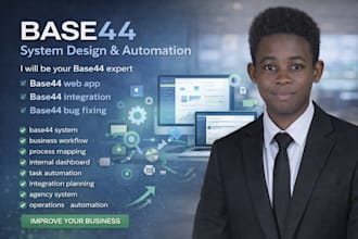 design and automate your business systems using base44 platform