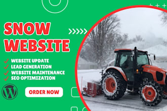 build snow removal website, plowing service website, wordpress, wix, godaddy