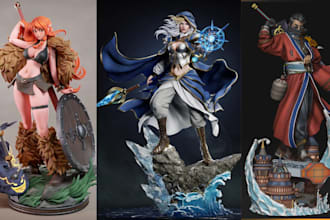 3d print and paint anime figure action figure miniature statue resin 3d printing