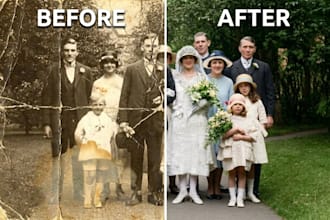 restore and enhance your old and damaged photos