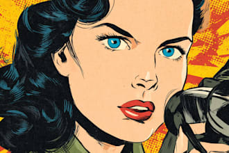 create realistic comic style character art