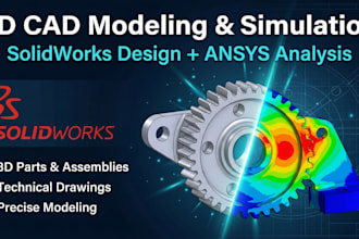 design and simulate mechanical parts in solidworks and ansys