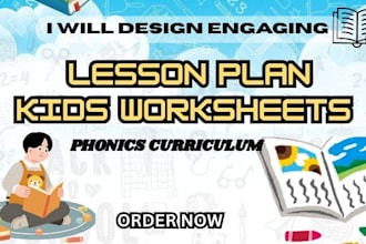 design engaging lesson plans kids worksheets phonics curriculum stem learning