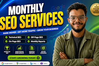 do complete monthly SEO service to grow website