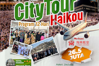 design professional travel, umrah and tour brochure flyer
