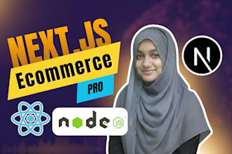 build full stack nextjs ecommerce with stripe and API