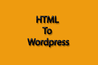convert HTML to wordpress