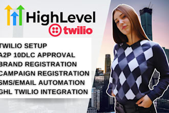 setup gohighlevel twilio integration, a2p 10dlc registration, automation