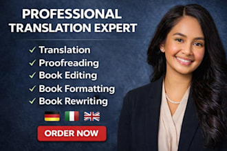 translate german or italian book, manuscript to english book german translator
