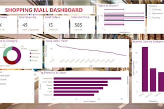 create professional power bi dashboard for a shopping mall