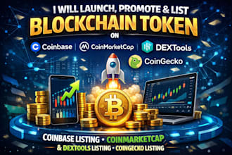 launch promote and list your blockchain token on dextools listing coinmarketcap