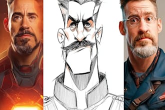 draw amazing superhero portraits and caricatures