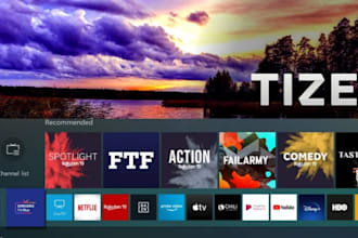 develop full iptv app, smart tv, ott, vod, xciptv, samsung tizen, lg with panel