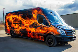 car wrap, truck wrap, van wrap design