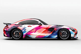 design car wrap, vehicle wrap design