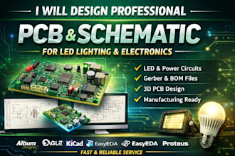 design professional pcb and schematic for led lighting and electronics