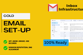 set up cold email infrastructure with domain warmup and inbox setup