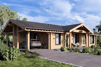 remodel modern log house,cabin exterior,tiny home design,wooden cottage,carport