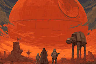create star wars and sci fi illustration